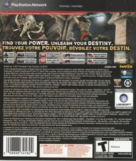 Prince of Persia : Les Sables Oubliés dos