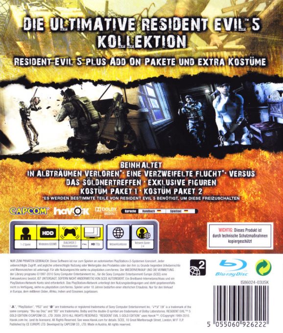 Resident Evil 5 : Gold Edition dos