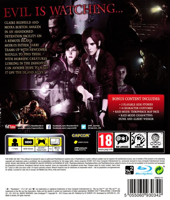Resident Evil : Revelations 2 dos