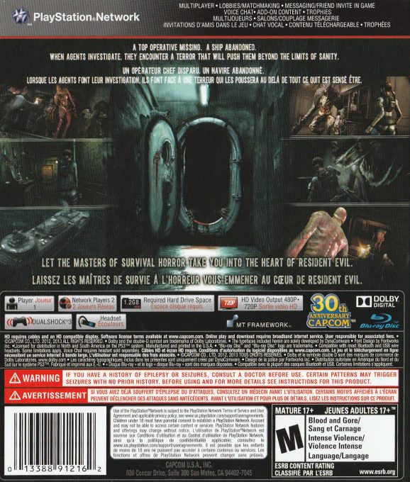Resident Evil : Revelations dos