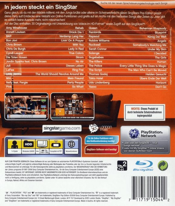 Singstar Pop Edition dos