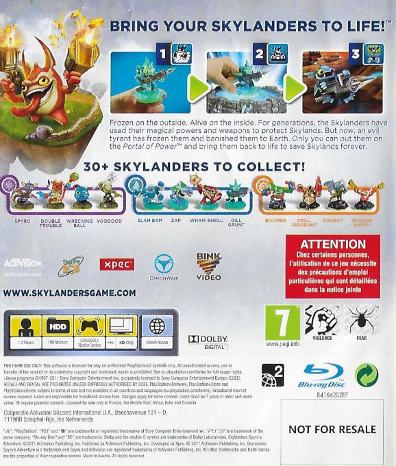 Skylanders : Spyro's Adventure dos