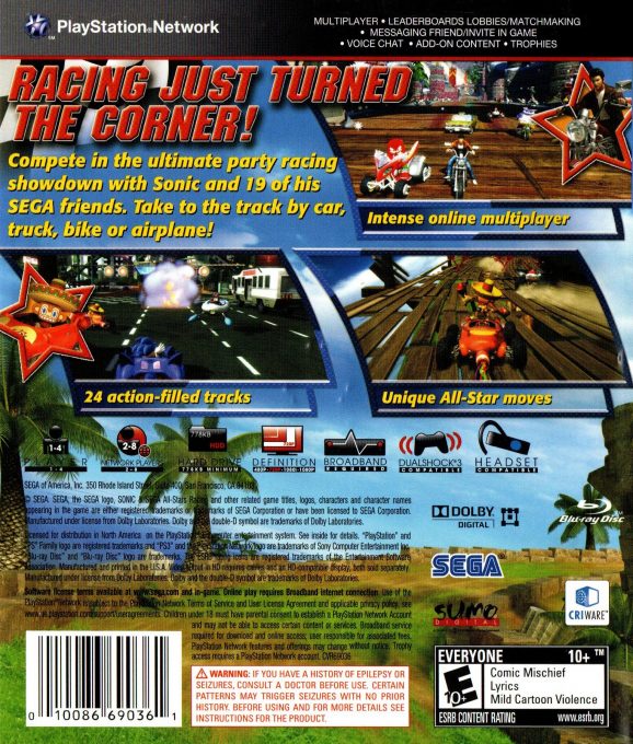 Sonic & Sega All-Stars Racing dos
