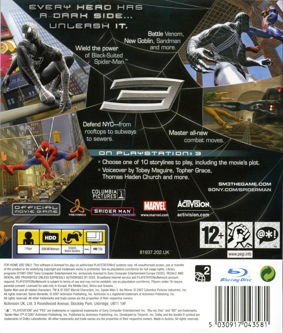 Spider-man 3 dos