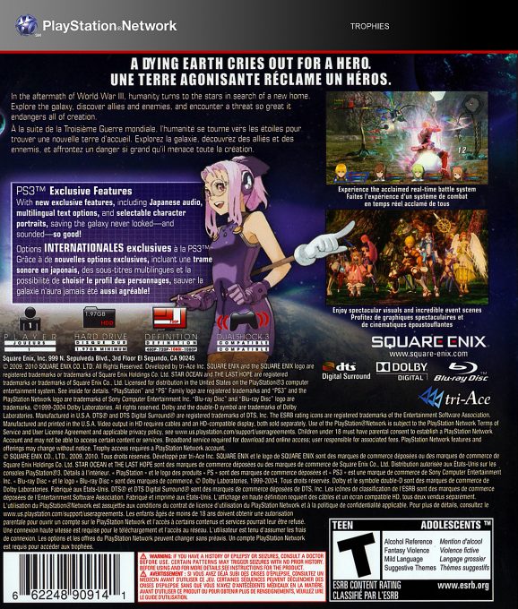 Star Ocean : The Last Hope dos