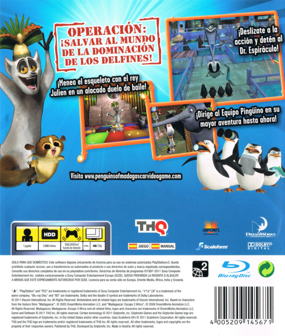 The Penguins of Madagascar : Dr. Blowhole Returns Again! dos