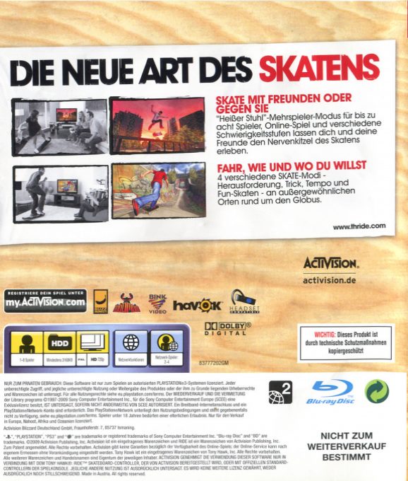 Tony Hawk Ride dos