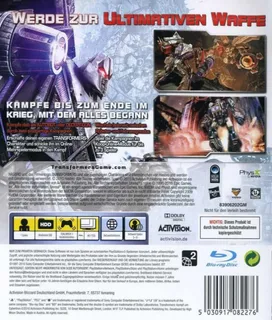 Transformers : La Guerre pour Cybertron dos