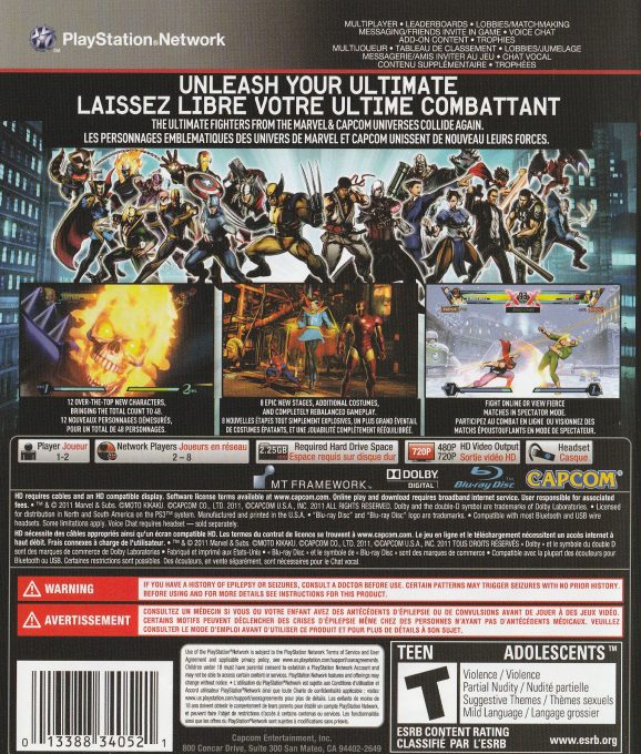 Ultimate Marvel Vs. Capcom 3 dos