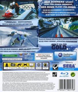 Vancouver 2010 : Le Jeu Vidéo Officiel des Jeux Ol dos