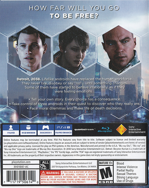 Detroit: Become Human dos