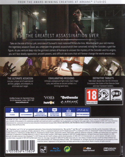 Dishonored - Death of the Outsider dos