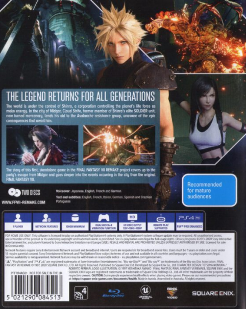 Final Fantasy 7 - Remake dos