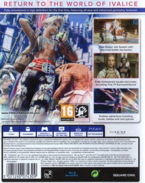 Final Fantasy 12 The Zodiac Age dos