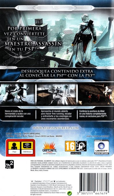 Assassin's Creed : Bloodlines dos