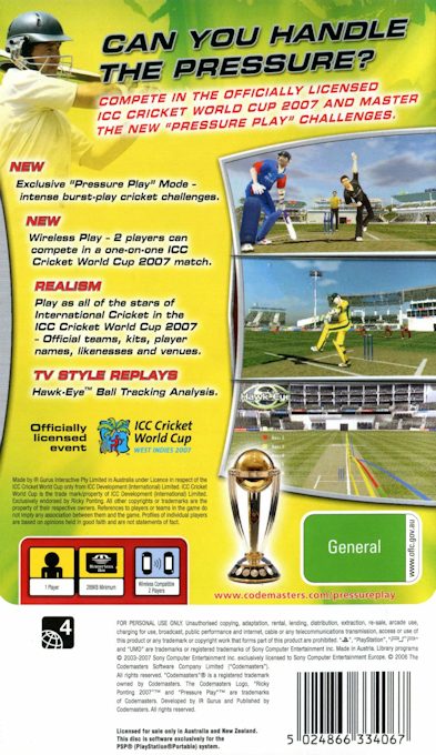 Brian Lara 2007 Pressure Play dos