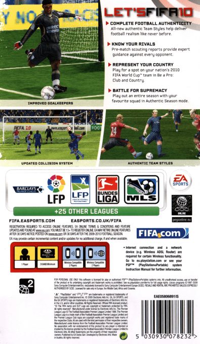 FIFA Soccer 10 dos