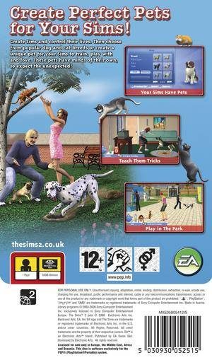 Les Sims 2 : Animaux et Cie dos