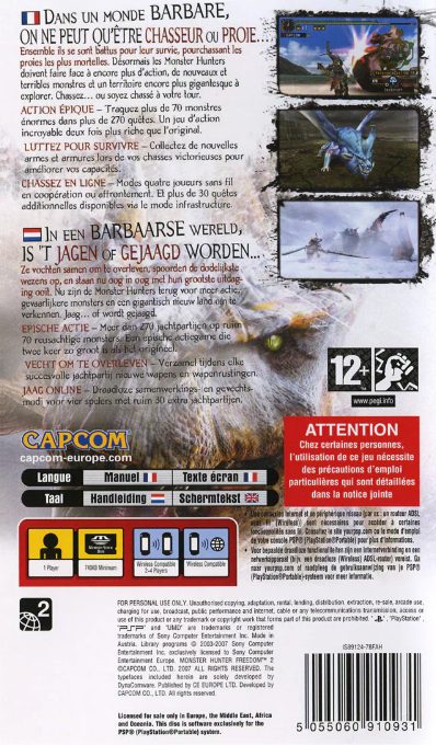 Monster Hunter Freedom dos