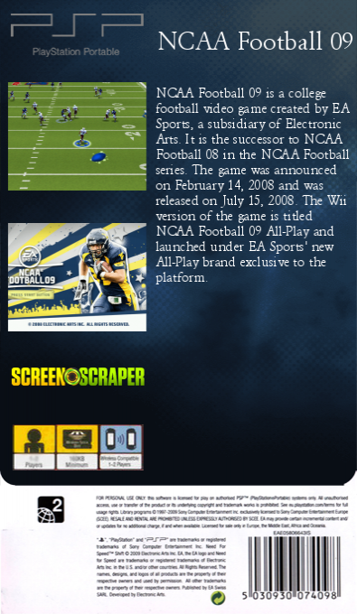 NCAA Football 2009 dos