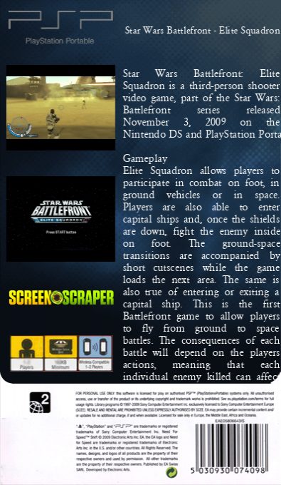 Star Wars Battlefront : Elite Squadron dos