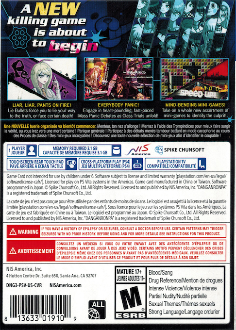 Danganronpa V3 : Killing Harmony - Dos