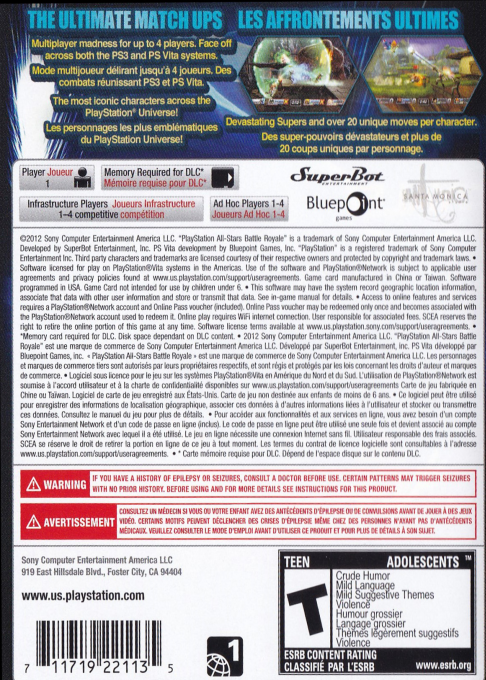 PlayStation All-Stars Battle Royale - Dos