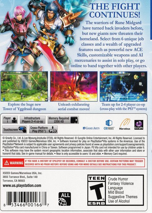 Ragnarok Odyssey Ace - Dos