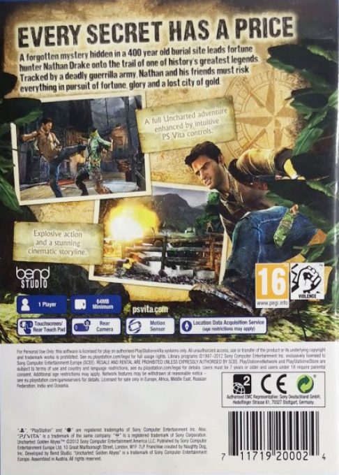 Uncharted : Golden Abyss dos