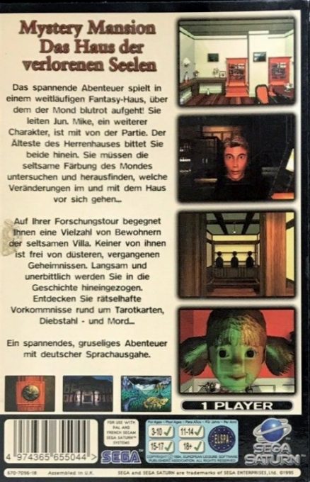 Le Manoir des Ames Perdues - Dos