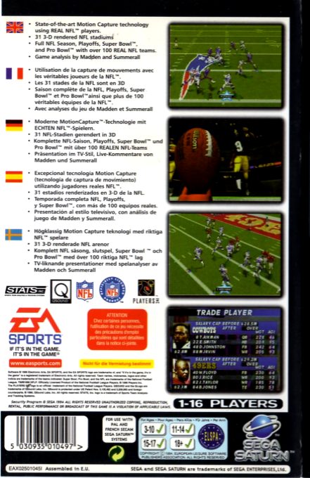 Madden NFL 97 - Dos