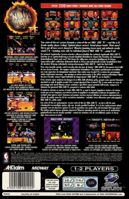 NBA Jam Tournament Edition - Dos