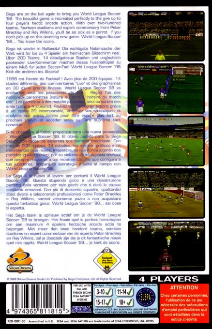 World League Soccer 98 - Dos