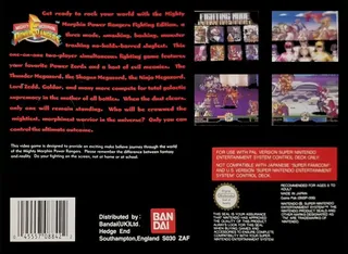 Mighty Morphin Power Rangers : The Fighting Edition dos