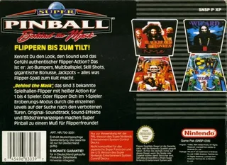 Super Pinball : Behind the Mask dos