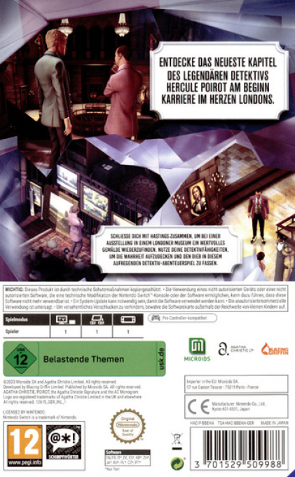 Agatha Christie Hercule Poirot: The London Case - Dos