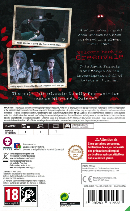 Deadly Premonition Origins - Dos