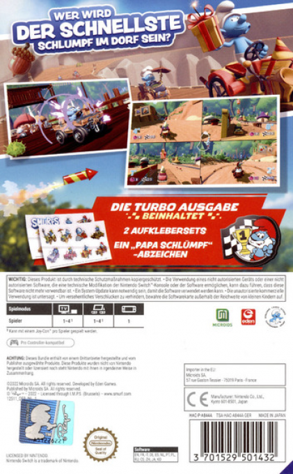 Schtroumpfs Kart - Dos