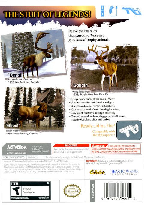 Cabela's Legendary Adventures dos