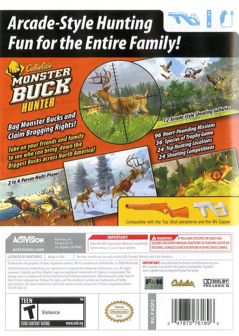Cabela's Monster Buck Hunter dos