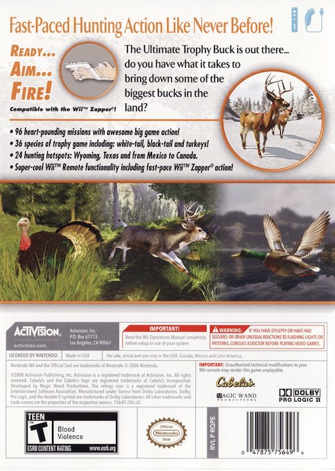 Cabela's : Trophy Bucks dos