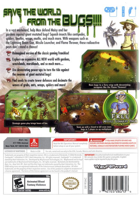 Centipede: Infestation dos