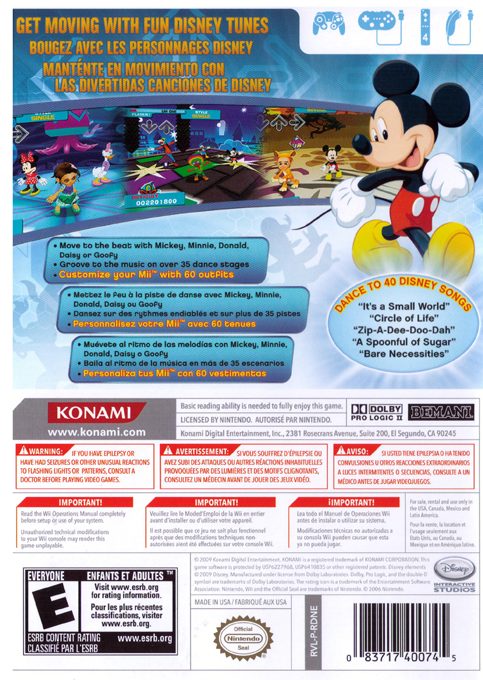 Dance Dance Revolution : Disney Grooves dos