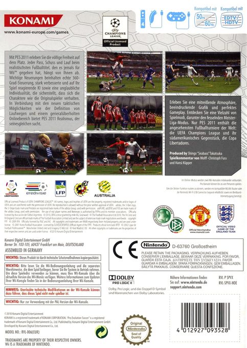 Pro Evolution Soccer 2011 - Dos