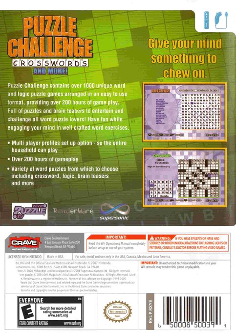 Puzzle Challenge Crosswords dos