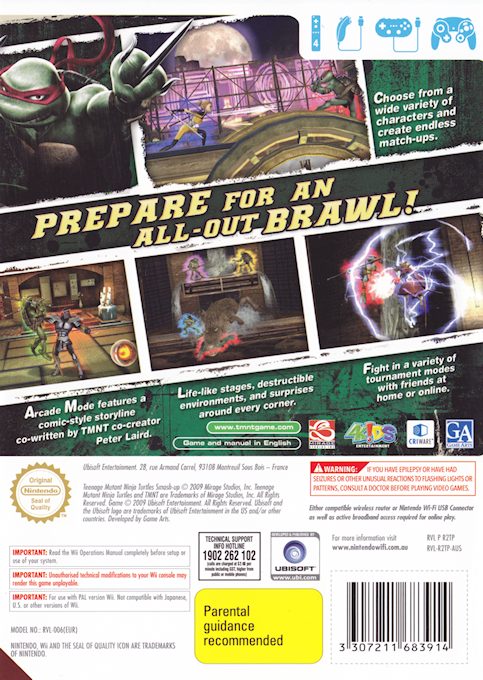 Teenage Mutant Ninja Turtles : Smash-Up - Dos