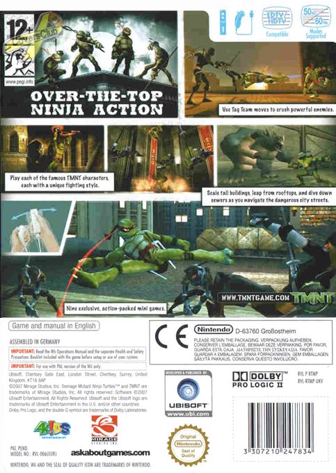 TMNT : Les Tortues Ninja - Dos