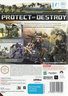 Transformers : Le jeu dos