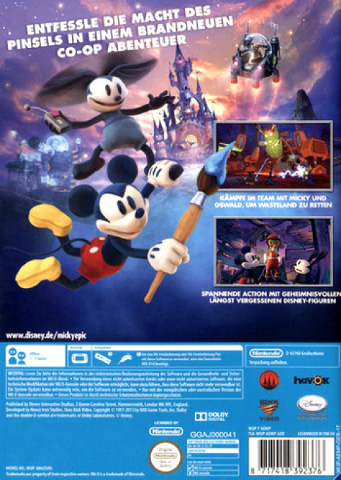 Disney Epic Mickey 2 dos