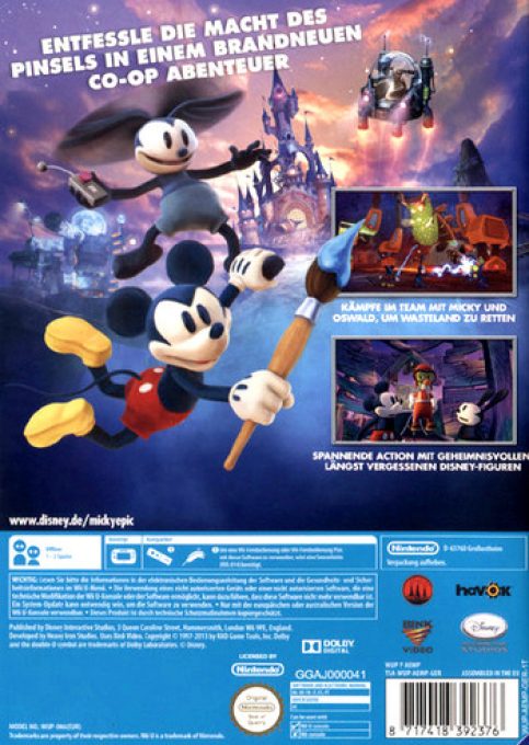 Disney Epic Mickey : Le Retour des Héros dos